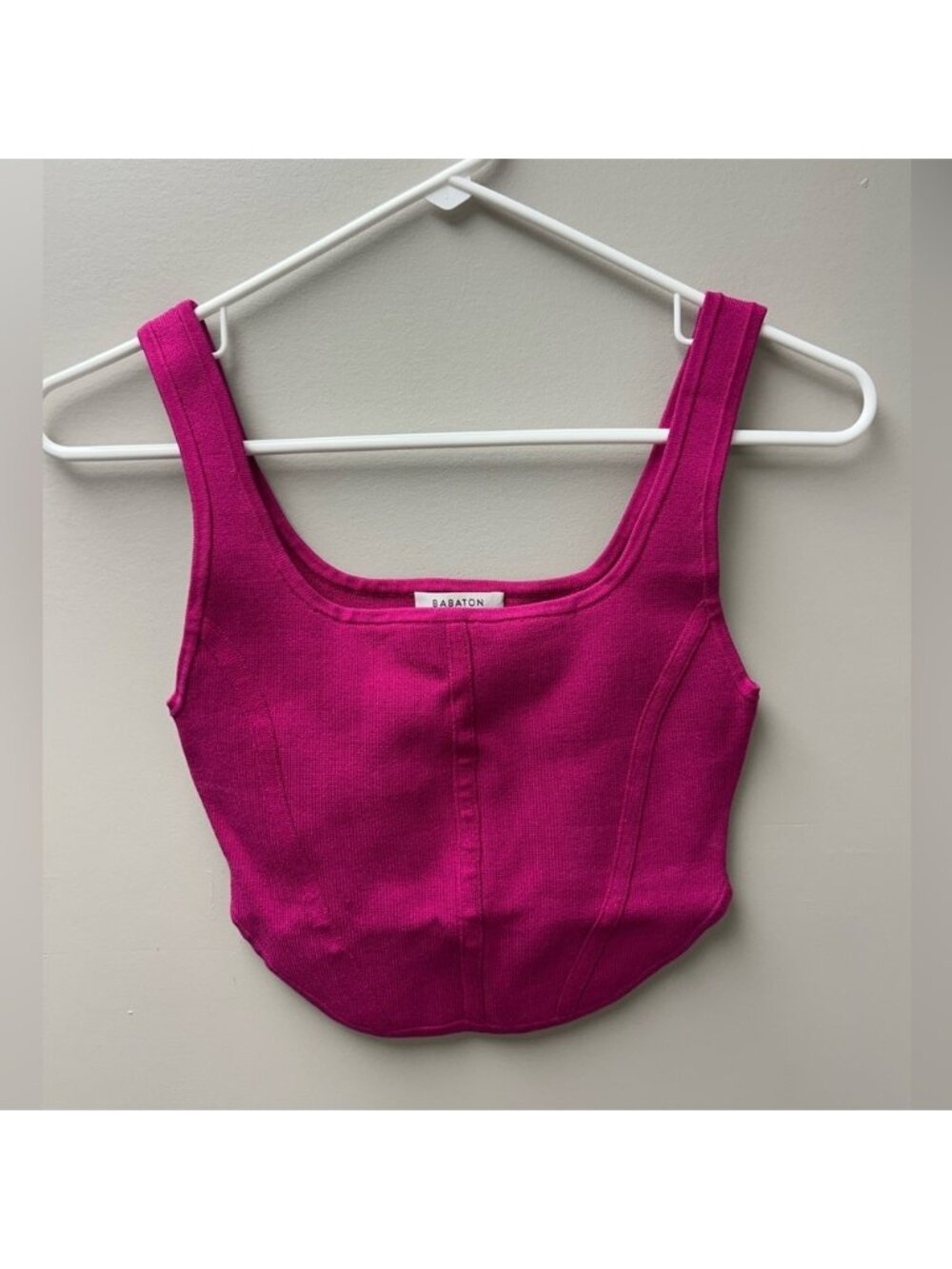 Babaton Women’s Sculpt Knit Bustier Pink Tank